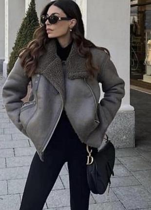 Дублянка жіноча zara оверсайз сіра