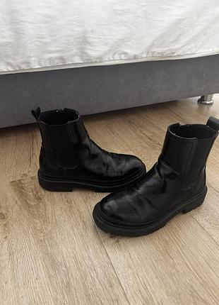 Жіночі черевики челсі zara чорні 36 розмір