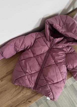 Куртка для дівчинки zara, фіолетова, стьобана