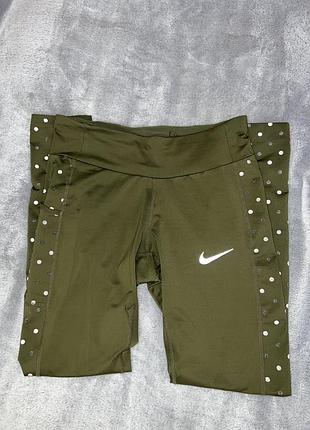 Лосіни жіночі nike хакі в горох