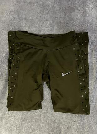 Лосіни жіночі nike хакі в горох 2