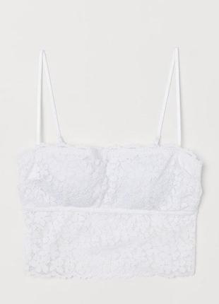 Топ жіночий h&m білий мереживний
