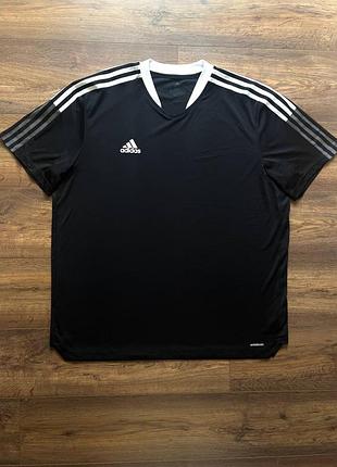Чоловіча спортивна футболка adidas 2xl xxl ххл entrada 22 чорна primegreen тренувальна оригінальна