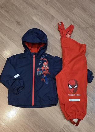 Дождевик грязепов marvel spider man на флисе на 1.5-2роки, 86-92см