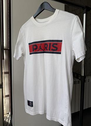 Футболка jordan paris, біла, розмір s