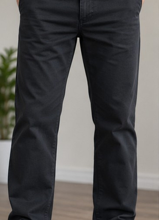 Чоловічі чорні штани чинос baxter east west regular fit (w34 l32, 50 / l)