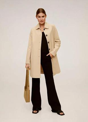 Плащ тренг mango carey buttons trench