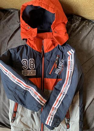 Куртка для хлопчика tommy hilfiger демісезонна, синя з помаранчевим