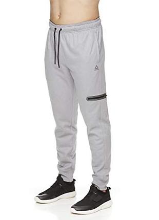 Спортивні штани чоловічі reebok mens active mesh jogger сірі
