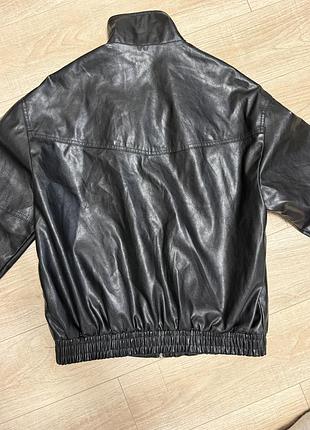 Куртка бомбер кожаный bershka 3