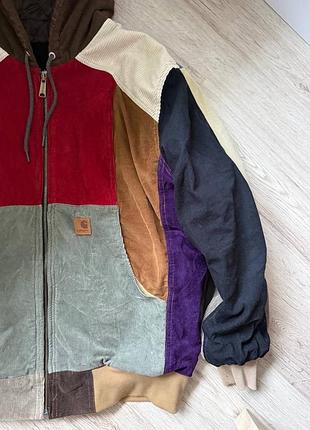 Куртка carhartt active jacket patchwork вельвет оригінал 2