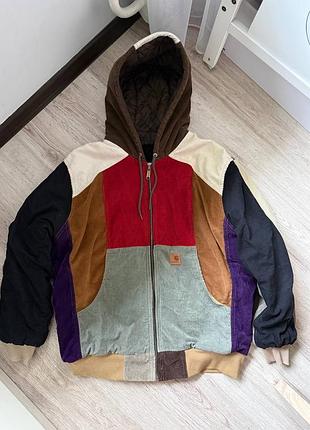 Куртка carhartt active jacket patchwork вельвет оригінал