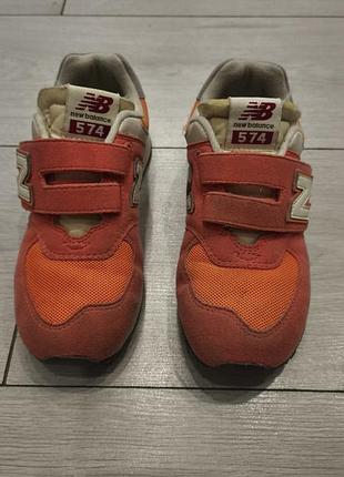 Кросівки для дітей new balance 574 помаранчеві