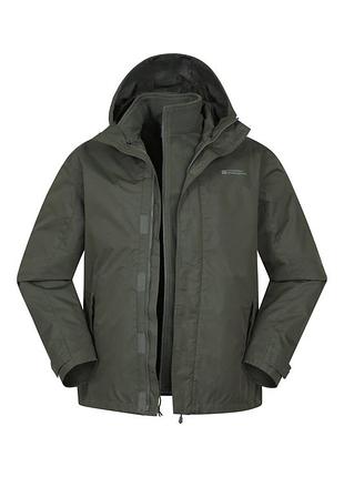 Чоловіча куртка mountain warehouse 3 in 1 з флісовою підстьожкою