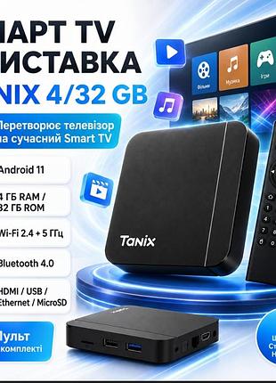 Медіаплеєр tanix tx5 google tv 11 4/32 гб