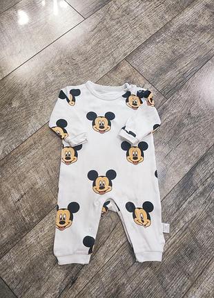 Сліп, чоловічок бавовняний, disney, mickey mouse, р. 3-6міс., 62-68, довжина 52см