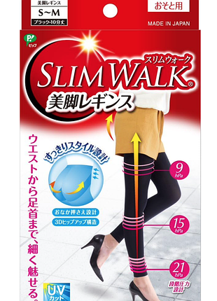 Компрессионные леггинсы с защитой uv slimwalk leggings (размер s-m), черные