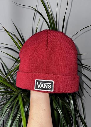 Шапка унісекс vans breakin curfew beanie червона