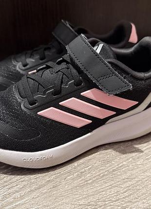 Кросівки для дівчинки adidas runfalcon 5 el c чорні, рожеві, розмір 34