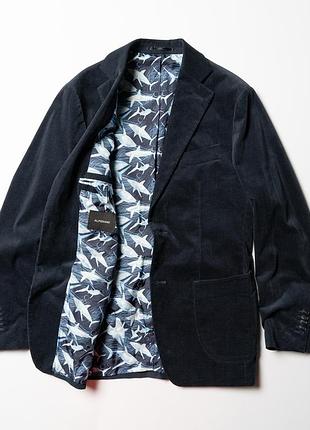 Alferano corduroy blue blazer jacket  [bmh017431]