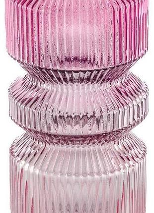 Ku ваза для квітів universal fit ancient pink colors із кольорового скла 13 см для декору інтер'єру ко uni2l_k