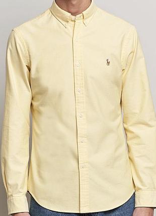 Сорочка для підлітків polo ralph lauren приталена жовта