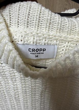 Светр жіночий cropp в'язаний молочний розмір m