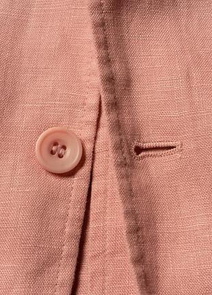 Cos pink unstructured single-breasted 100% linen blazer jacket  [bmh017432] 5