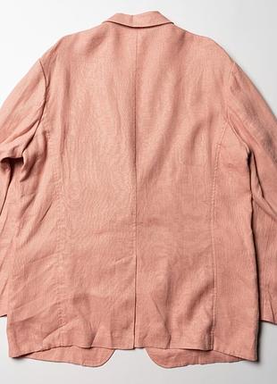 Cos pink unstructured single-breasted 100% linen blazer jacket  [bmh017432] 7
