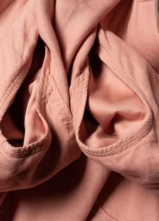 Cos pink unstructured single-breasted 100% linen blazer jacket  [bmh017432] 10