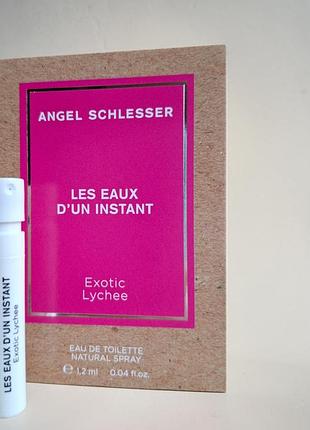 Angel schlesser les eaux d'un instant exotic lychee и ginger cologne набор пробников туалетная вода 2х1.2 мл 3