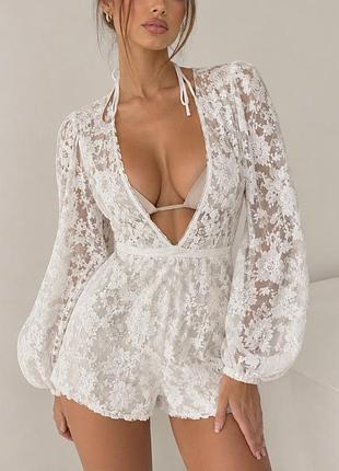 Мереживний ромпер від prettylittlething
