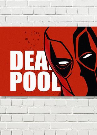 Дедпул постер постер на холсте постер с героями красный постер deadpool постер постер на стену материал холст l:60x80