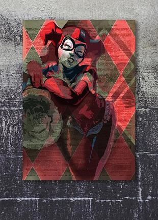 Плакат харлі квін картина harley quinn постер харлі квін постер самогубець герої друк уф на полотні m: 40x60