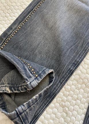 Широкі джинси zara на дівчинку 9/10 років, джинси zara для дівчинки джинси з заклепками по боках; бренд zara. 6