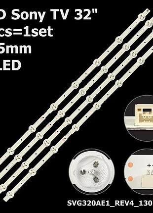 Led підсвітка sony tv 32" svg320ae1_rev4_130107 svg320ae1-rev3-130107 s320db3-1 4пл/8д