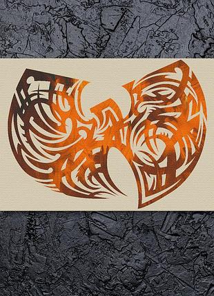 Ву-танг лого плакат ву танг плакат логотип wu tang постер ву танг музыкальный плакат материал холст вутанг m: 40x60