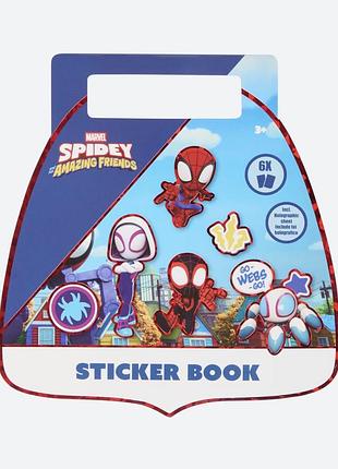 Дитяча книга наліпок marvel spidey amazing friends — стікери spider-man