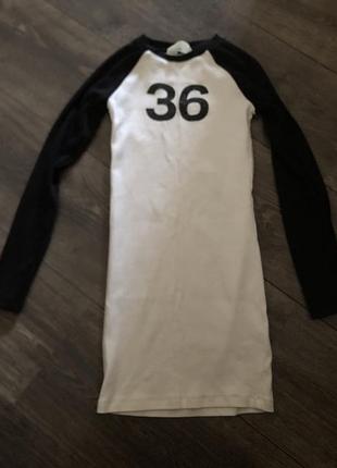 Плаття с довгим рукавом в рубчик 8-10 років h&m