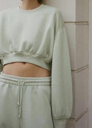 Zara топ укорочений теплий на флісі стан хороший