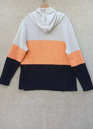 Кофтейка с капюшоном,р50-52🧡🖤🤍 2