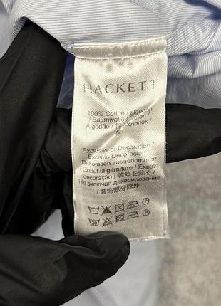 Сорочка чоловіча hackett london poplin micro stripe біло-блакитна 4