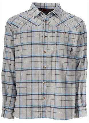 Чоловіча фланелева сорочка grundens steelhead flannel shirt metal plaid