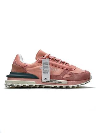 Женские кроссовки lacoste elite active w pink grey