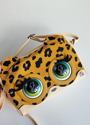 Дитяча інтерактивна сумочка для дівчинки purse pets leoluxe leopard spin master леопард леолюкс реагуе на звуки музика ковпак очима