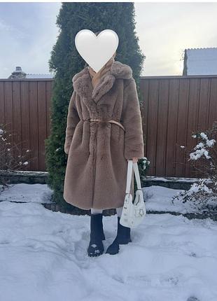 Шуба для дівчинки, коричнева