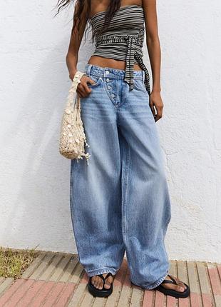 Джинсы широкие багги baggy 38 40 размер zara