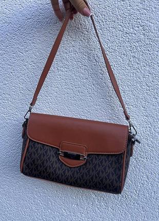 Сумка жіноча michael kors fleur small convertible crossbody коричнева