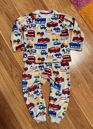 Matalan піжама для хлопчика велюрова з машинками 2-3 роки