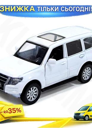 Ku автомодель mitsubishi pajero universal fit 4wd turbo біла колекційна машинка для дітей від 3 років uni2l_k